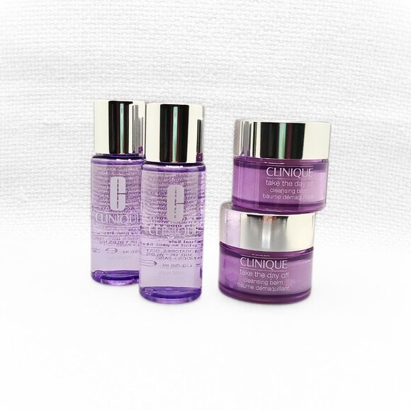 CLINIQUE Take The Day Off Makeup Remover Bundle with Purple Ombre Bag - Picture 2 of 9